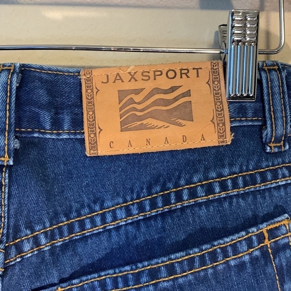 VTG 90s Jax Sport High Waist Jeans 8 Baggy Straight Leg, Medium Wash Taper Leg - Picture 9 of 13